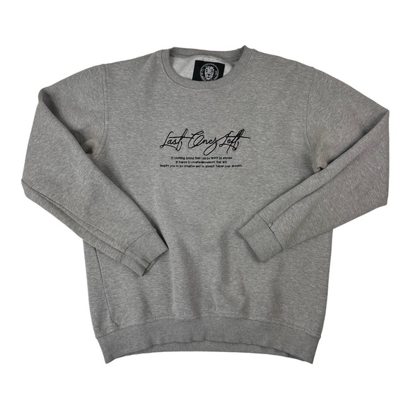 Last Ones Left Gray Embroidered Lion L/S Crewneck Sweatshirt Mens Size XL - Picture 2 of 5